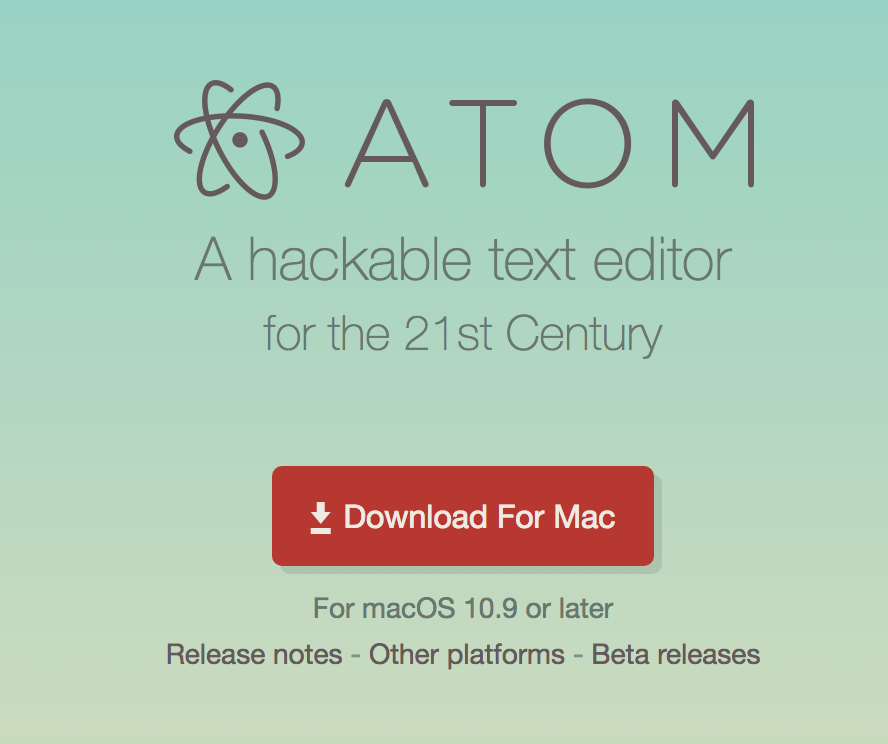 Atom download for mac